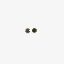18k & green tourmaline sequin studs, 1.81ct