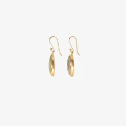 18k & green/mauve sapphire mismatched earrings, 15.22ct
