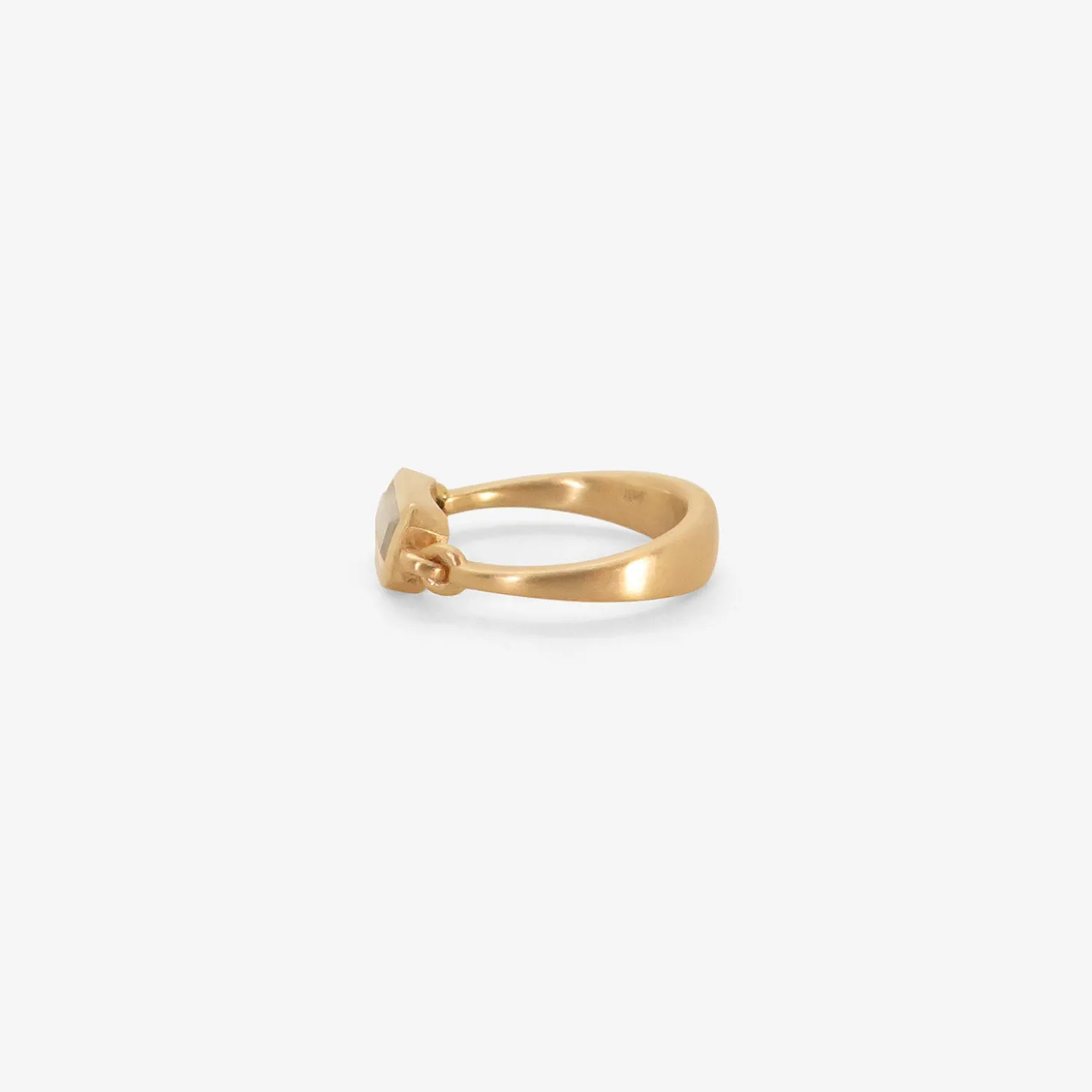 14k & grey baguette diamond empire ring, .71ct