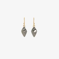 14k & hematite gothic drops