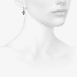 14k & hematite gothic drops