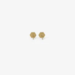 18k & hexagonal teal spinel studs, 1.02ct