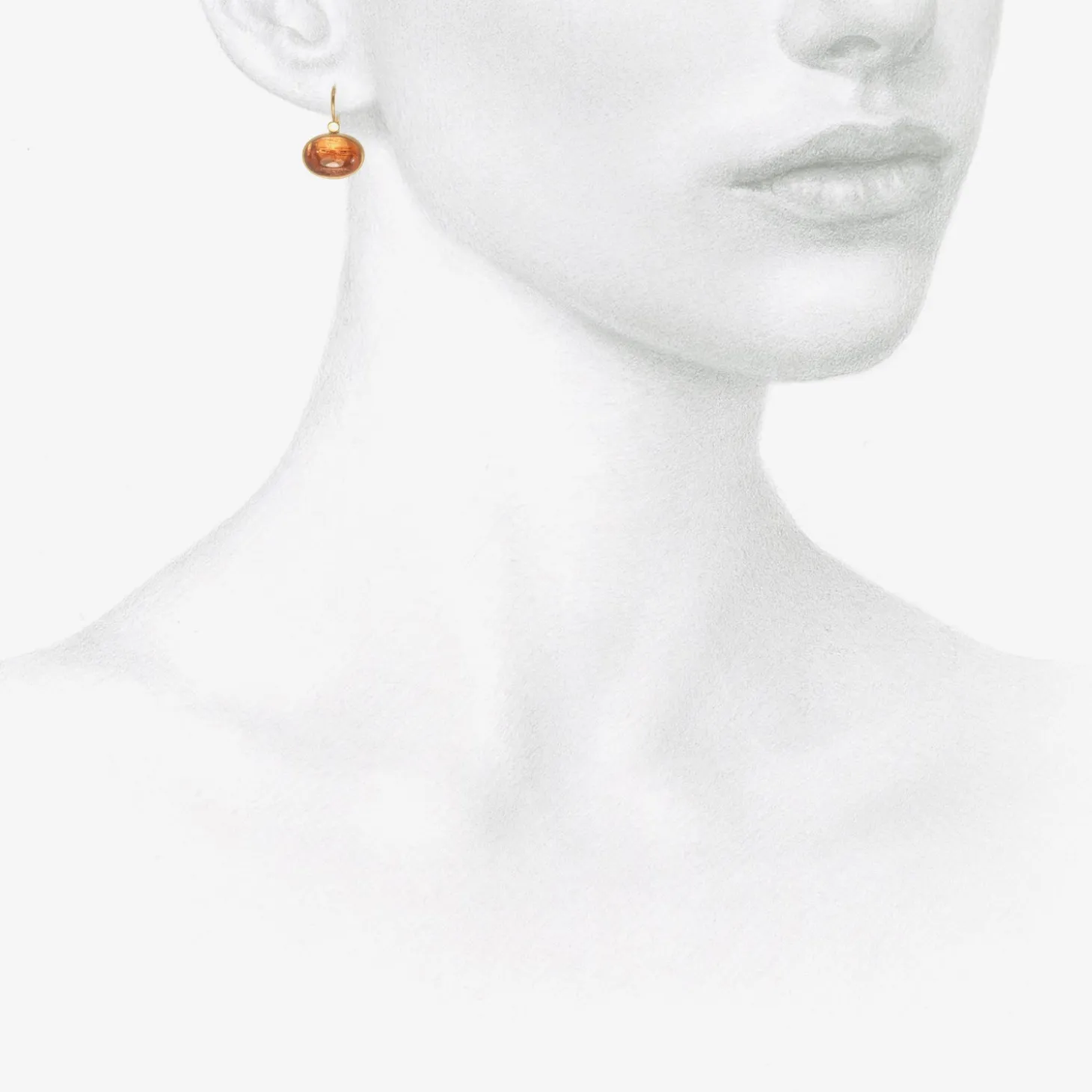 18k & horizontal oval imperial topaz drop earrings, 17.76ct