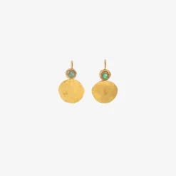 24k & 18k double squash earrings with opals