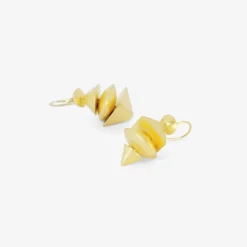 22k & 18k 4-tiered squat neo-geo earrings