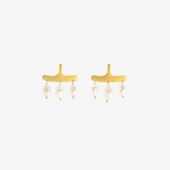 22k & keshi pearl syca earrings