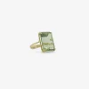 18k & large emerald-cut green beryl ring