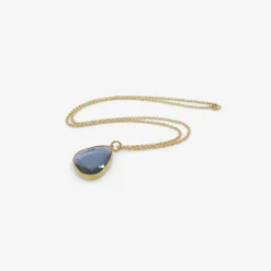 18k & large fine blue spinel sequin pendant, 11.52ct