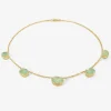 18k & light bright colombian emerald station necklace, 24.4ct