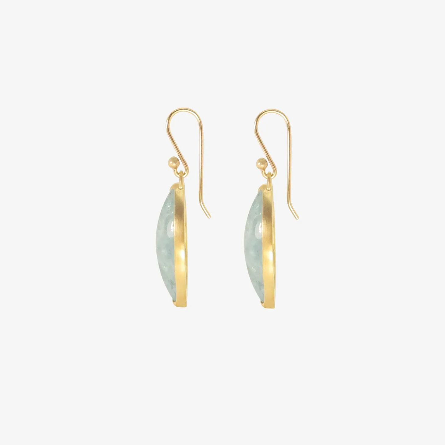 18k & marquis aquamarine earrings
