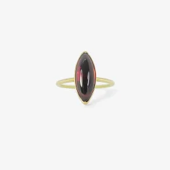 18k & marquis-shaped almandine garnet ring