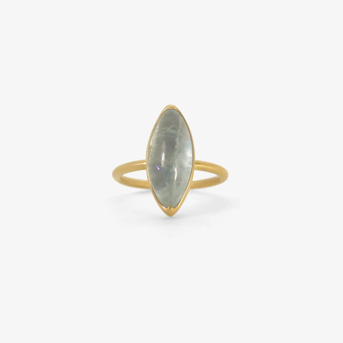 18k & marquis-shaped aquamarine ring, 2.44ct