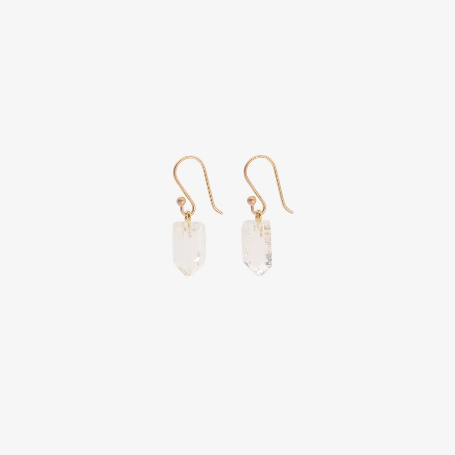 14k & medium herkimer diamond earrings