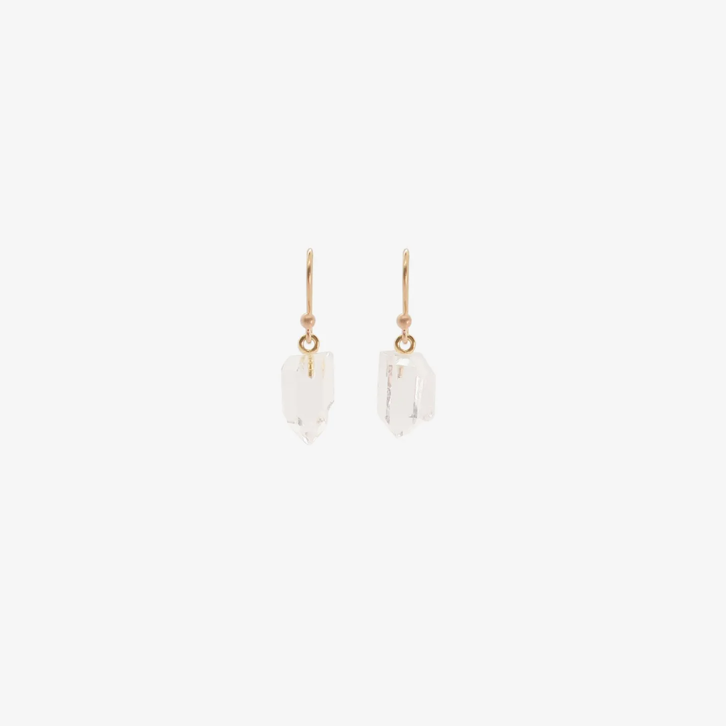 14k & medium herkimer diamond earrings