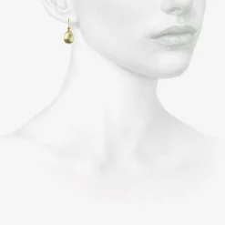 18k & mini minty tourmaline teardrop earrings, 8.96ct