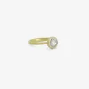 18k & misty round white rose-cut diamond ring, .98ct