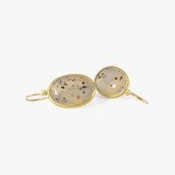 18k & montana agate oval drops, 26.45ct