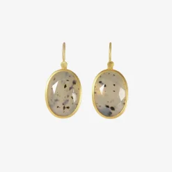18k & montana agate oval drops, 26.45ct
