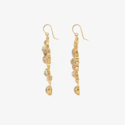 18k & moonstone chandelier earrings with apatite
