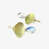 18k & moonstone scallop earrings