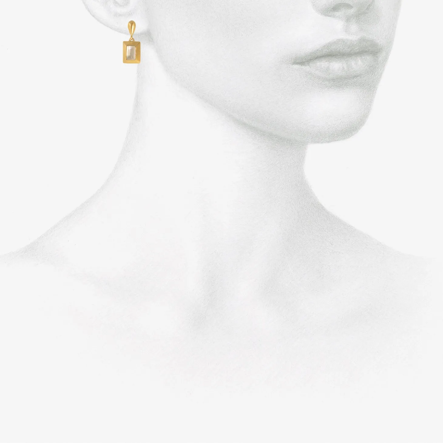 22k & moonstone sugarloaf capsa dangle earrings