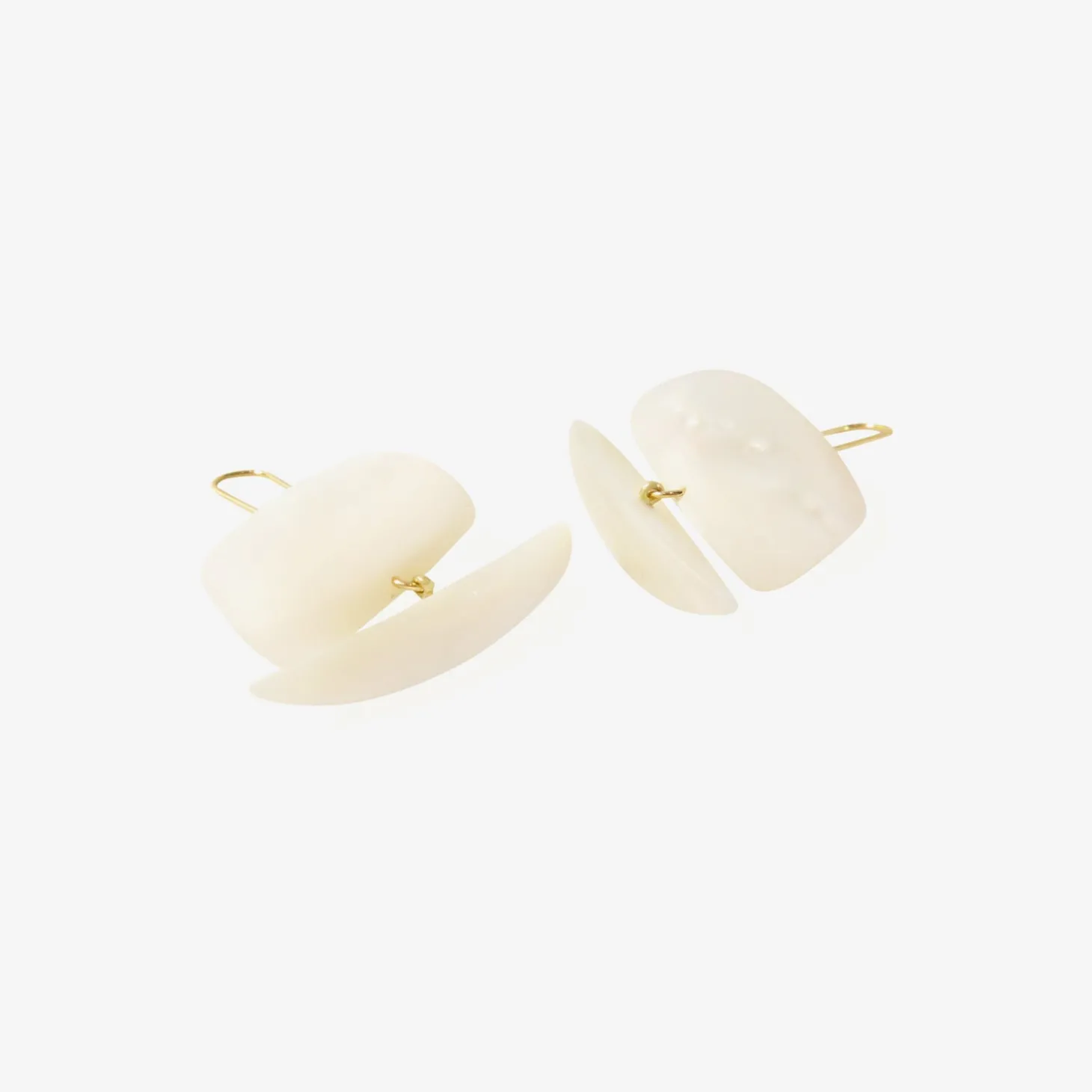 14k & mother-of-pearl ghost ship earrings