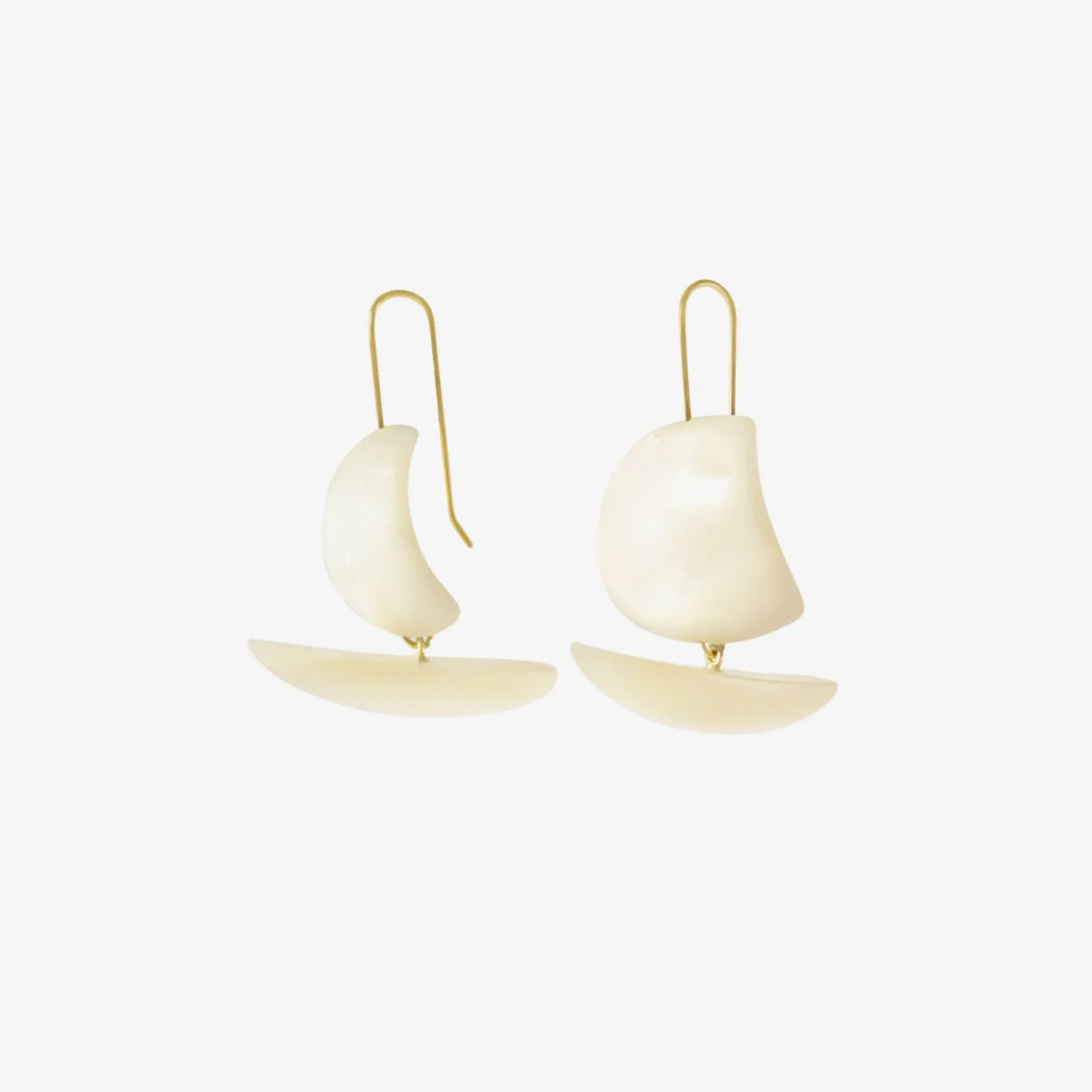 14k & mother-of-pearl ghost ship earrings