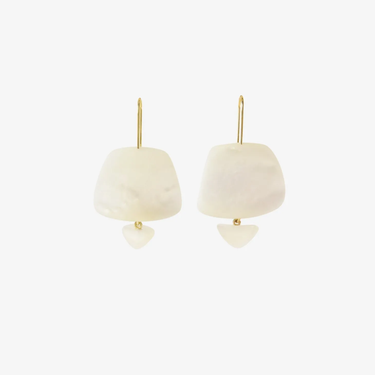 14k & mother-of-pearl ghost ship earrings