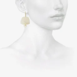 14k & mother-of-pearl ghost ship earrings