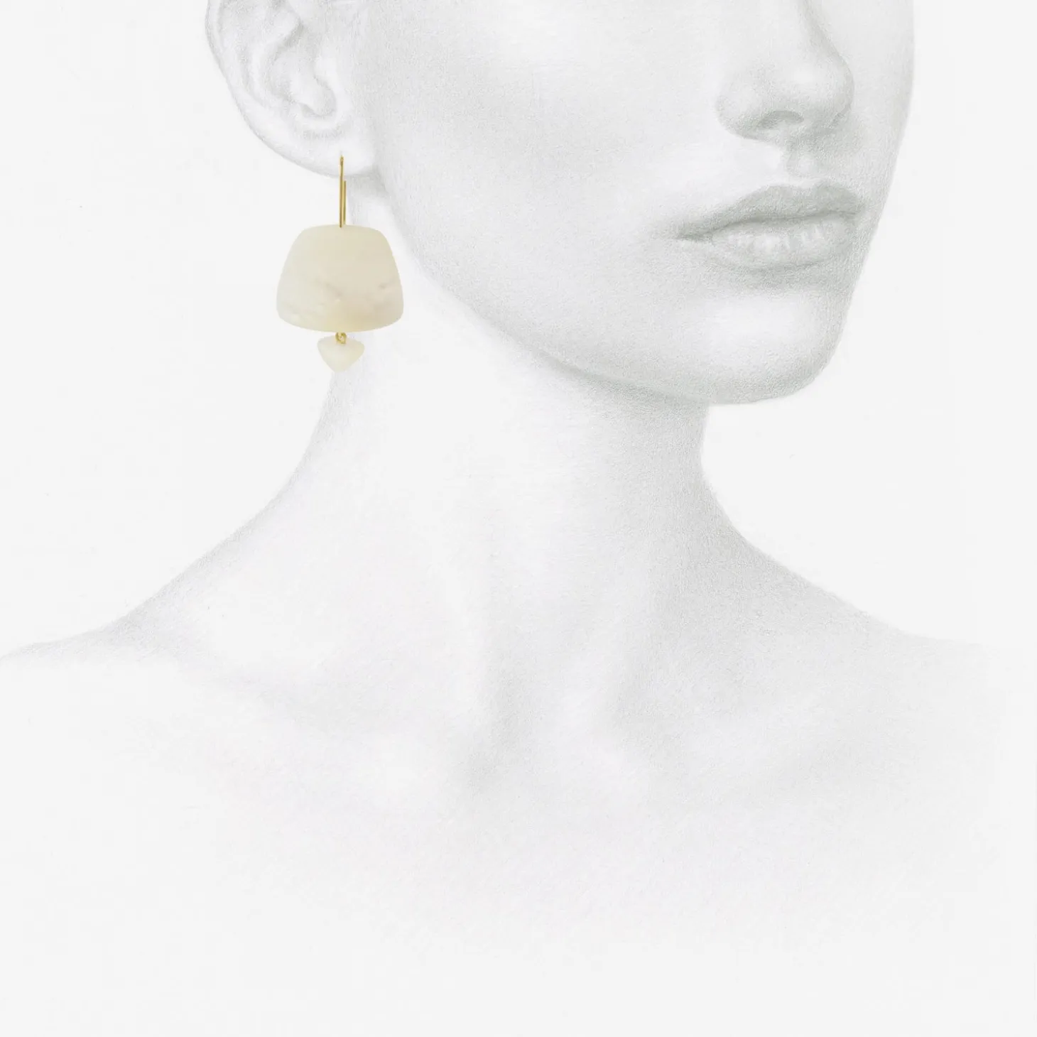 14k & mother-of-pearl ghost ship earrings