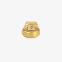 22k & octagonal peach sapphire ring, 6.33ct