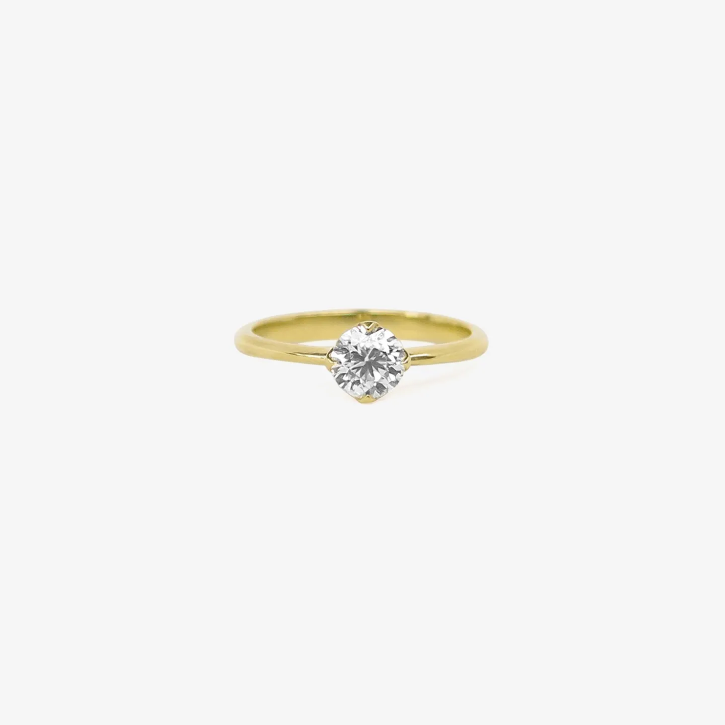 14k & old european cut solitaire diamond ring, 0.68ct