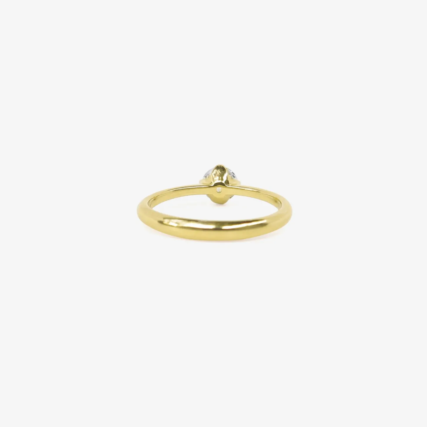14k & old european cut solitaire diamond ring, 0.68ct