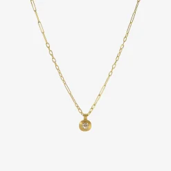 22k & old-mine-cut diamond greek-inspired pendant, 1.01ct