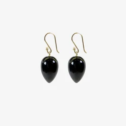 14k & onyx acorns