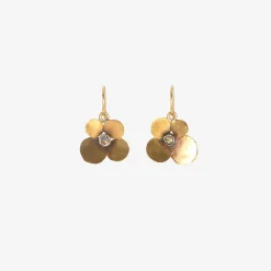 24k & opal hydrangea earrings