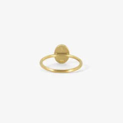 18k & oval australian opal ring