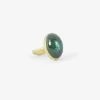18k & oval blue green tourmaline ring, 14.9ct