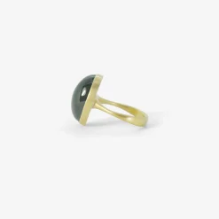 18k & oval blue green tourmaline ring, 14.9ct