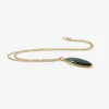 18k & oval blue tourmaline pendant