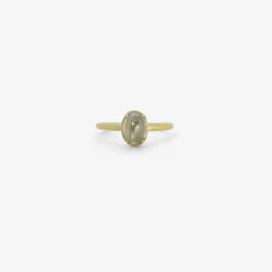 18k & oval cabochon diamond ring, 1.61ct