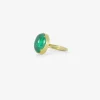 18k & oval cabochon zambian emerald ring, 4.75ct