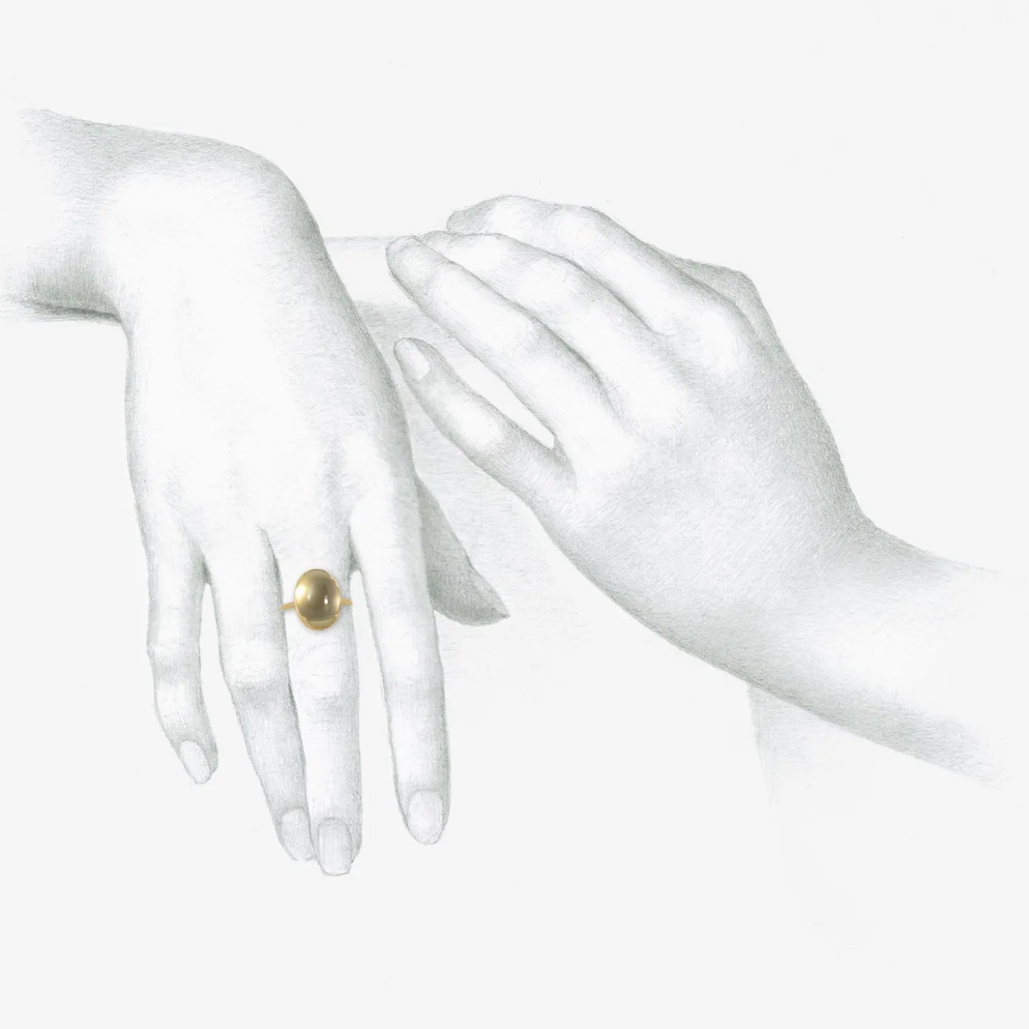 18k & oval ceylon moonstone ring, 10ct