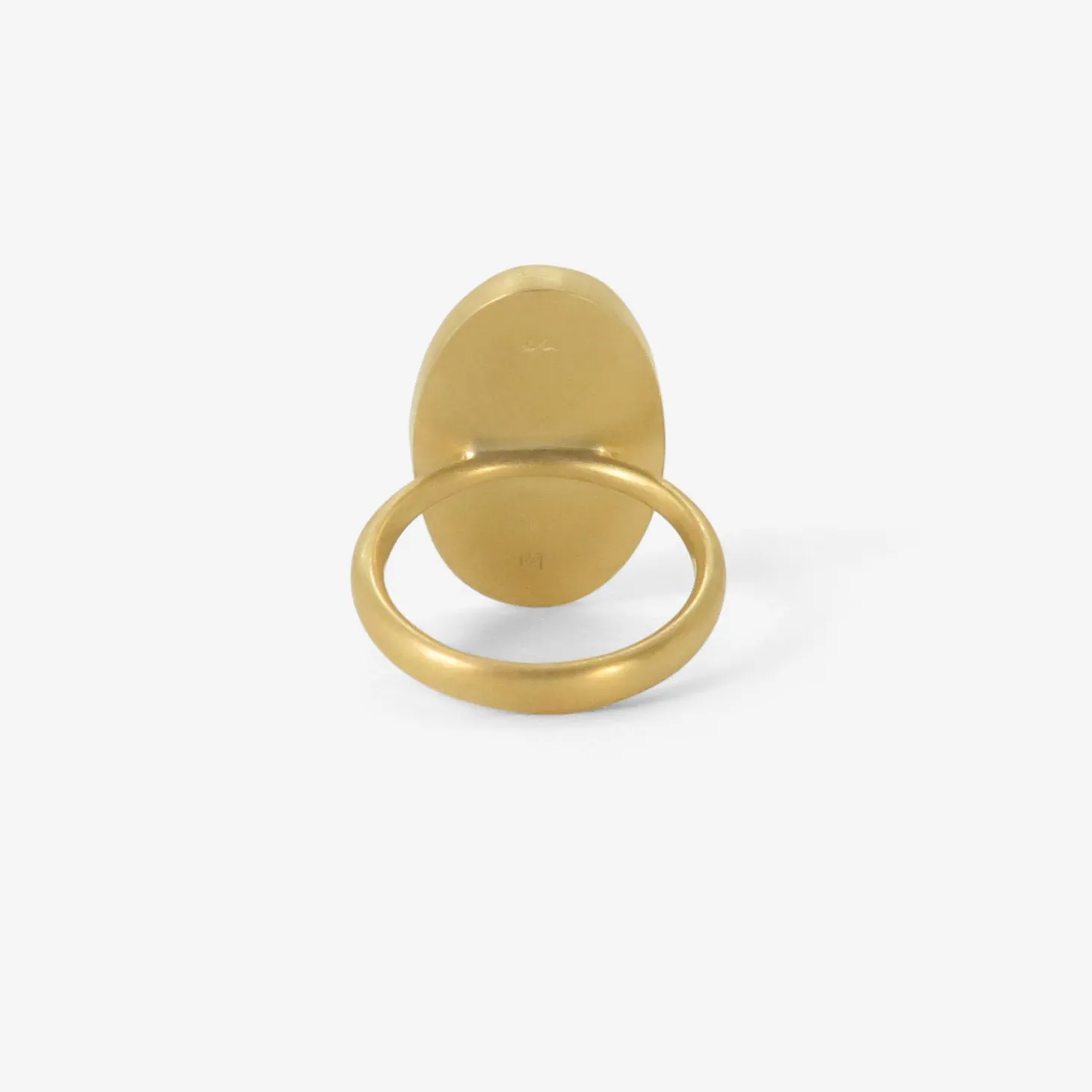 18k & oval checkered labradorite ring, 18.79ct