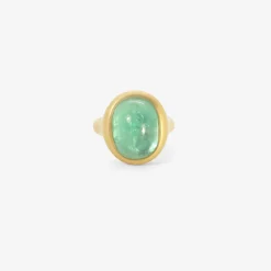 22k & oval emerald cast ring, 8.19ct