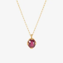 22k & oval faceted rubellite tourmaline pendant, 13.30ct