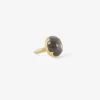 18k & oval grey moonstone ring