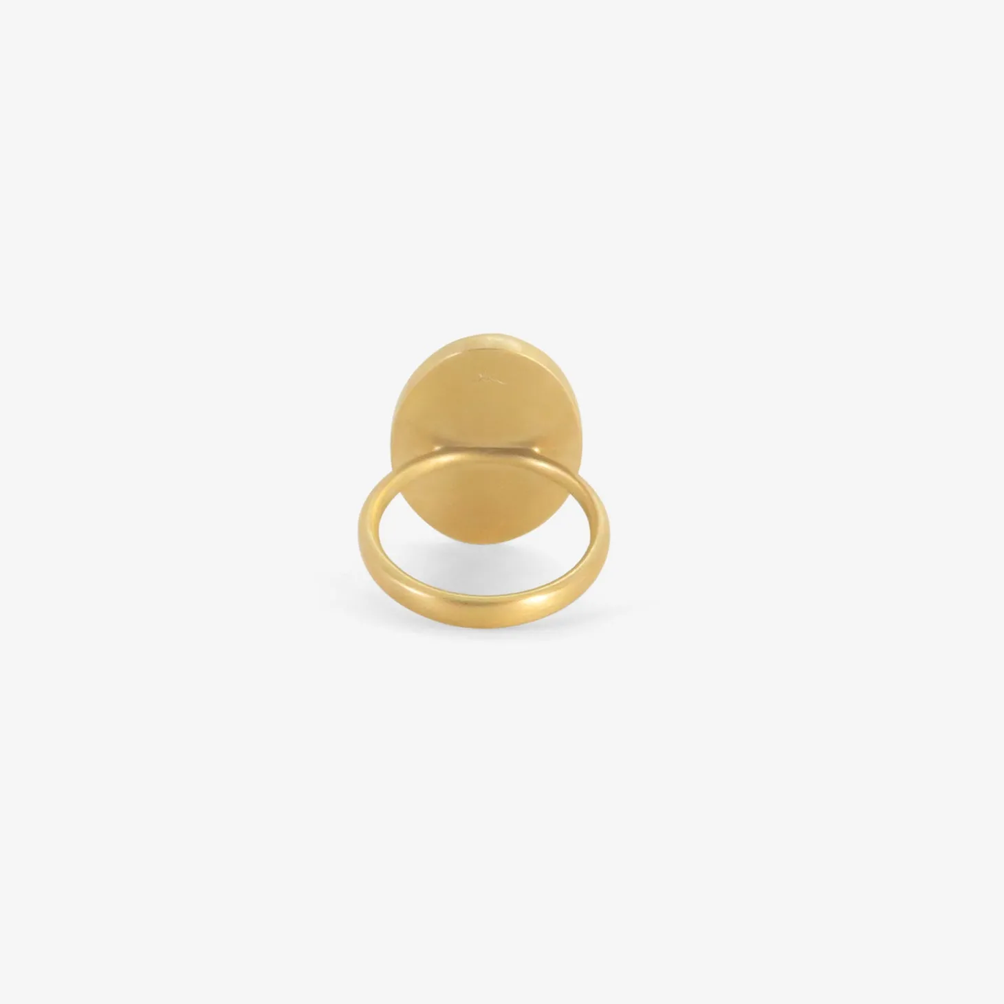 18k & oval hessonite garnet ring, 21.38ct