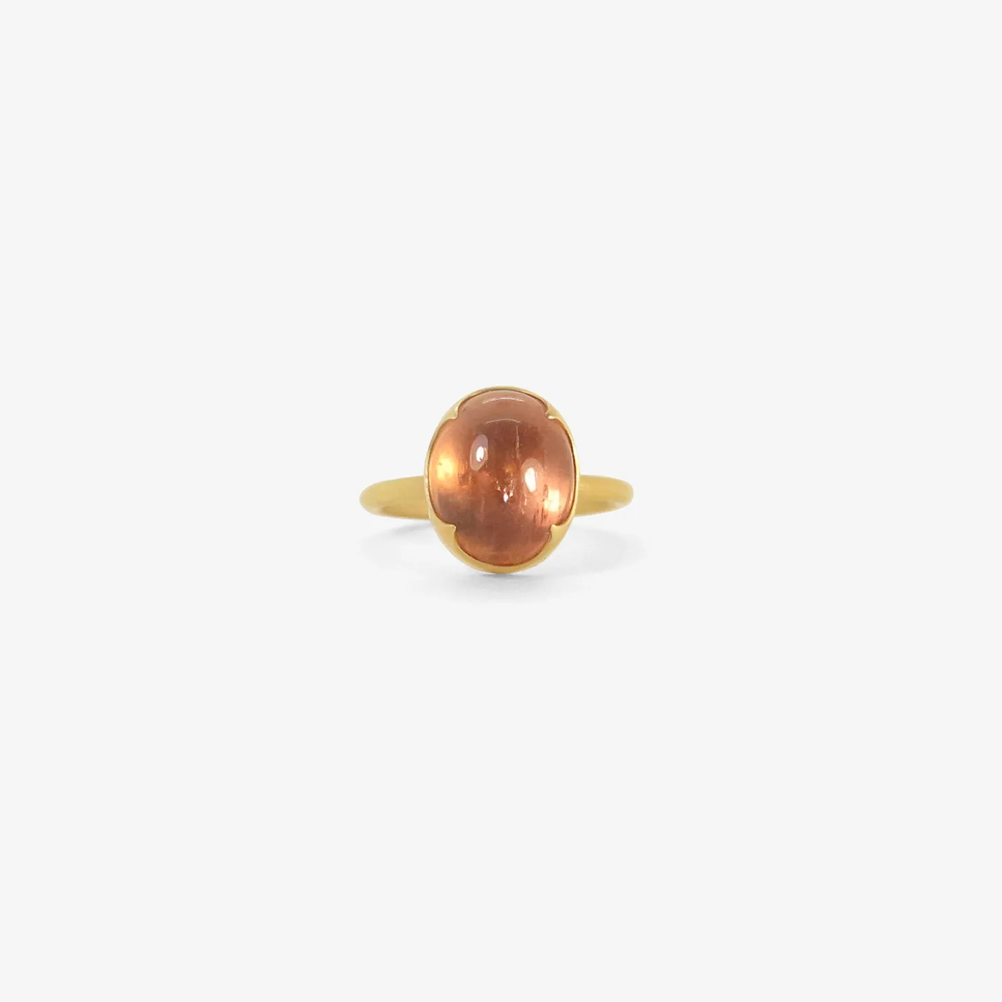 18k & oval imperial topaz ring, 6.85ct