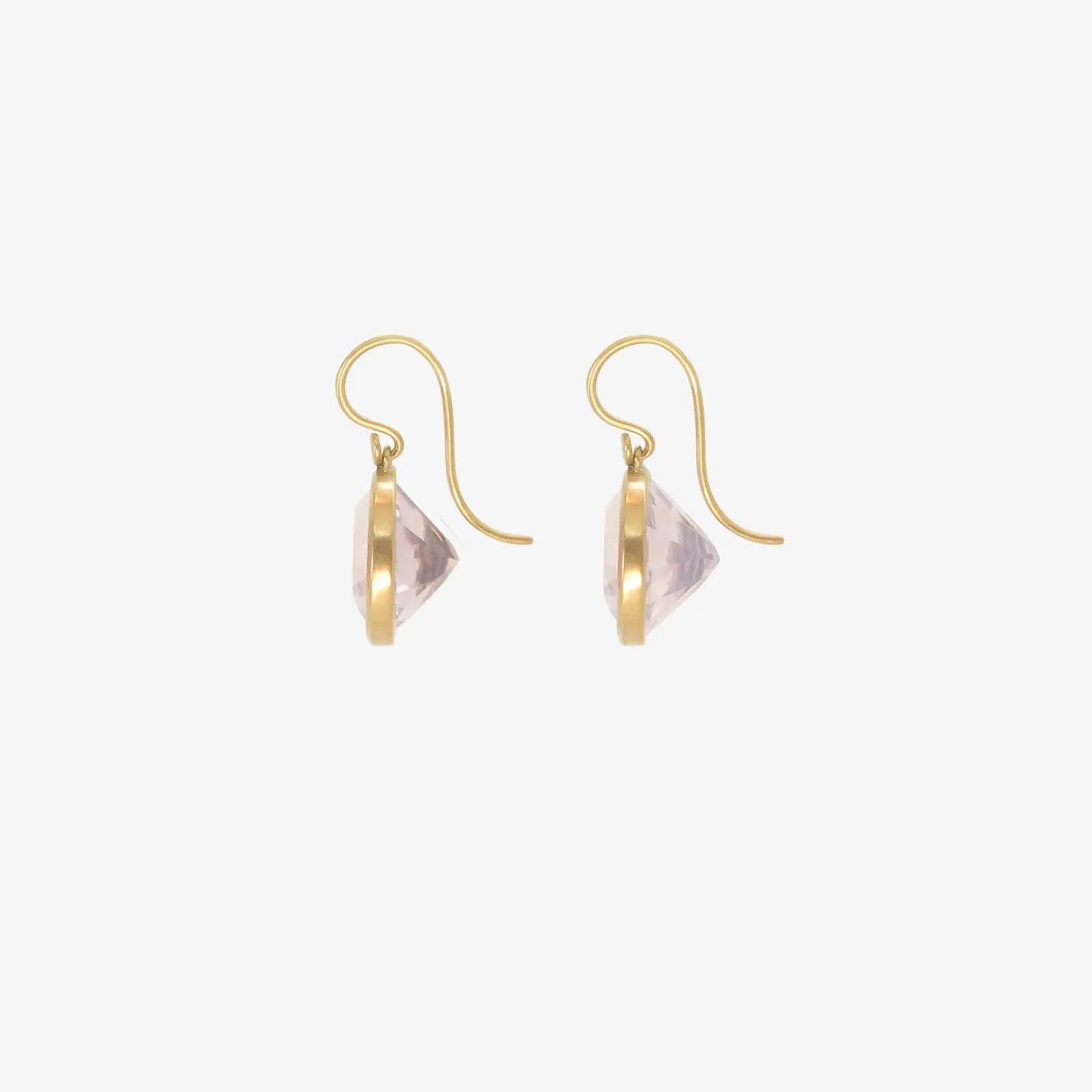 18k & oval lilac amethyst earrings, 21.98ct